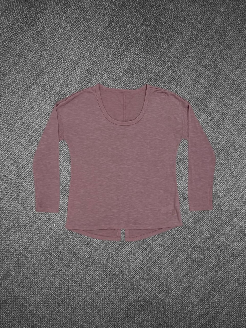 Balance Collection Mauve Long Sleeve Scoop Neck Tie Back Top Size Medium